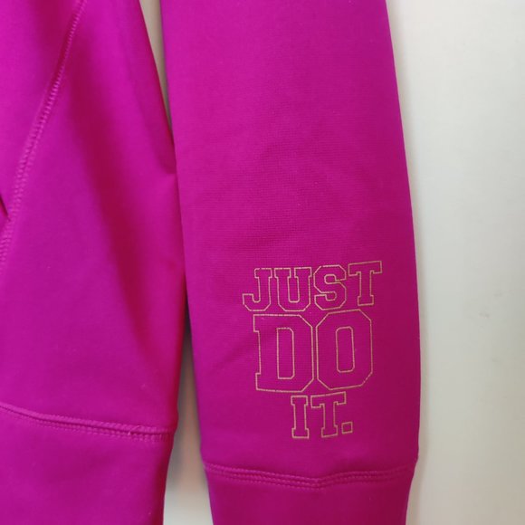Nike Girls Hoodie Fushcia Size M (Kids' size) - Picture 3 of 4